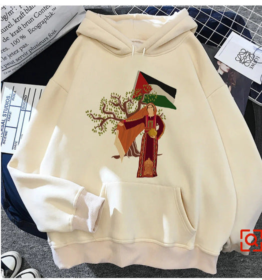 هودي فلسطين للجنسين بطابع زُحشُر المصمم