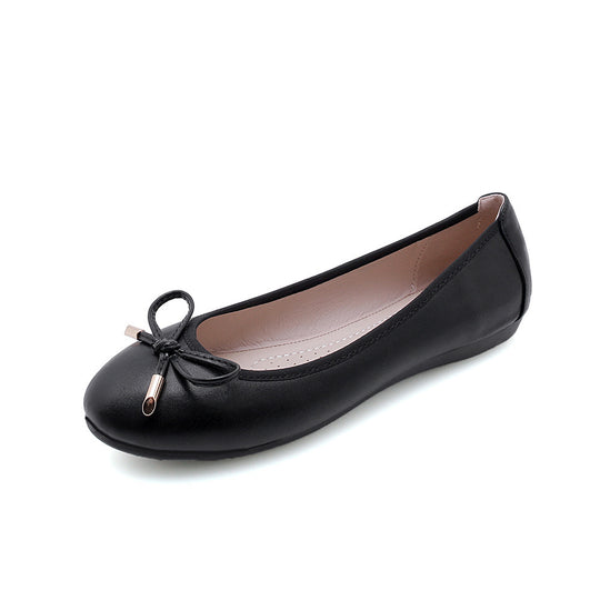 Foldable Ballet Shoes Soft Bottom Gommino Shallow Mouth Work Foreign Trade Cross-border