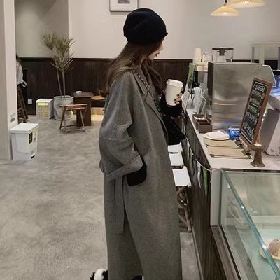 معطف الصوف الخفيف بلون سادة – زُحشُر